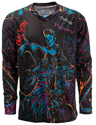 JPOJPO, Maglia da ciclismo da uomo per mountain bike, a maniche lunghe, traspirante, taglie: S-4XL, Uomo, 10, M