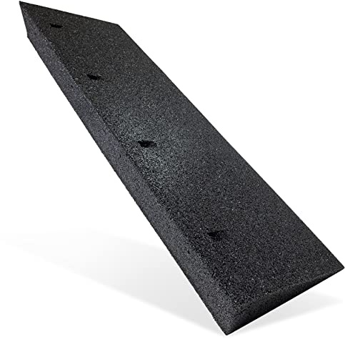 HASKYY Trottoarramp gummi svart I bredd: 100 cm I höjd: 110 mm I ramp gummikil, rullstolsramp, uppkörningsramp, uppfart, hjälp, dörrtröskelramp, bilramp