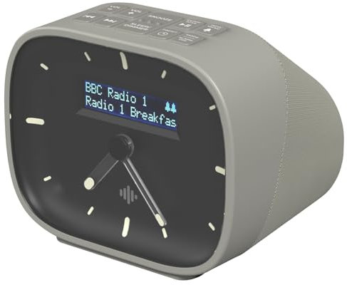 i-box DAB Radio Alarm Clock Bedside, Dream DAB Radio, Digital Alarm Clock, USB Port, Glow in the Dark Display, Mains Powered Battery Backup