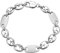 TAIPAN Plattenkette Bohnenkette Kombination Armband 10mm breit Edelstahl Länge 19cm / 21cm wählbar (19)
