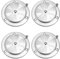 QWORK Edelstahl BBQ Smoker Air Vent Set, Edelstahl, Korrosionsbeständig, Kompatibel mit Grills, Herd, Smoker, Backofen, 4 Stück