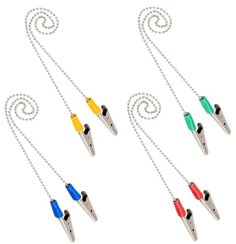 JSMTKJ Fermaglio per Tovaglioli, Catenella di metallo, 50 cm Catena di Perle Metallo Clip per Anziani Adulti Bambini