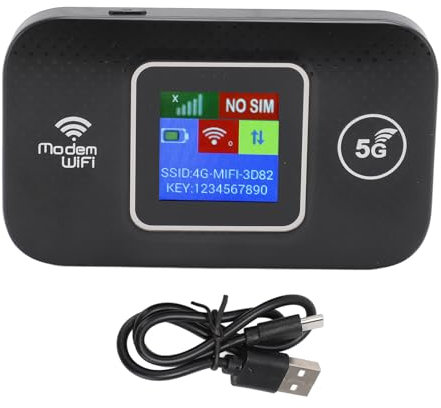 Culnflun Mobile Wifi Router 4G LTE, Wi-Fi 150 Mbps, Saponetta Wifi Con Sim, Schermo a Colori, Porta Micro USB, Batteria Ricaricabile, Collegare Fino a 10 Dispositivi (Versione Europa)