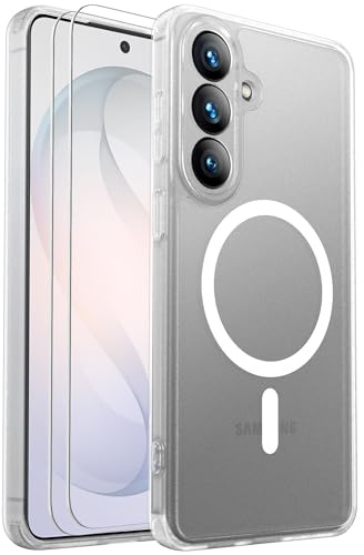 for Samsung Galaxy S26+ / S26 Plus Case, with Screen Protector X2, Clear | Full Camera Protection, Fit for Magsafe, Translucent Matte, Military Grade Drop Proof, Shockproof Protective Phone Cover