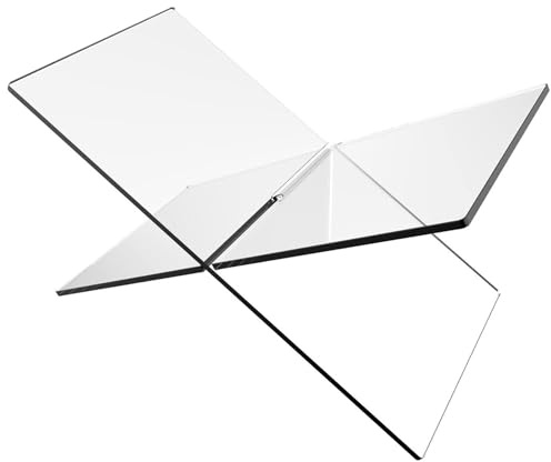 Bokstativ 18 x 10 x 10 cm x-formad akryldisplay transparent kokbokshållare för receptbok konst bibelgäst tidning S – stående display