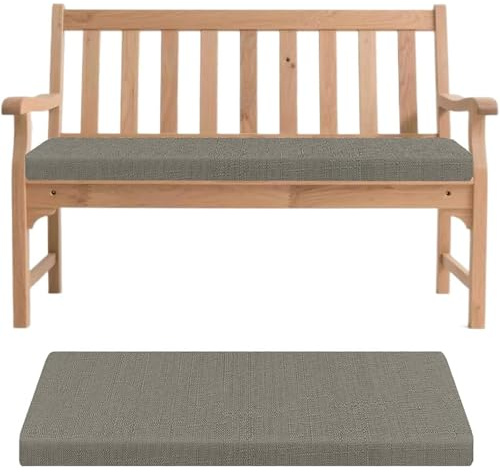 Generisch Bankauflage- Abnehmbarem Sitzkissen Banks, rutschfeste Gartenbank Auflage Waschbar Sitzauflage für Innen Outdoor Fensterbank Couch ban k Eckbank Auflagen,Grau,110x45x5cm