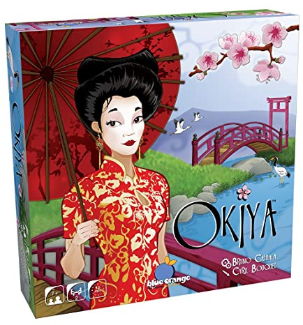 Blue Orange - Okiya - Jeu de société Abstrait - Jeu Poétique et de Réflexion - Auteur français - Jeu 2 Joueurs - Idéal pour Jouer à Deux ou avec des Enfants - À Partir de 8 Ans