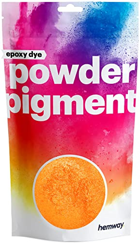 Hemway Epoxy Dye Powder Pigment Metallic Tangerine Orange Powder 50g | Mica Pigment for Resin, Epoxy, Polyurethane Paint, Jewellery & Resin Floors, Colour Enhancement