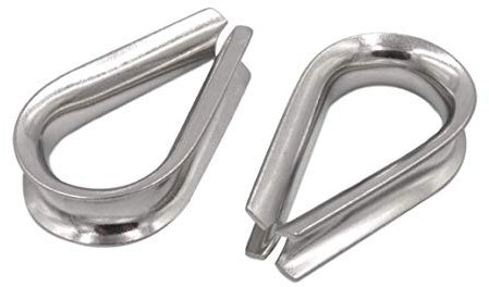 10x Kausche 8mm Edelstahl Drahtseilkauschen rostfrei Inox AISI316 V4A (8mm)