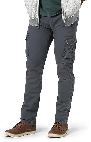 Wrangler Authentics mens Regular Tapered Cargo Pants, Pewter, 32W x 34L US