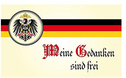 DH 41 - Deutschland Flagge - Meine Gedanken sind frei Fahne 90 x 150cm