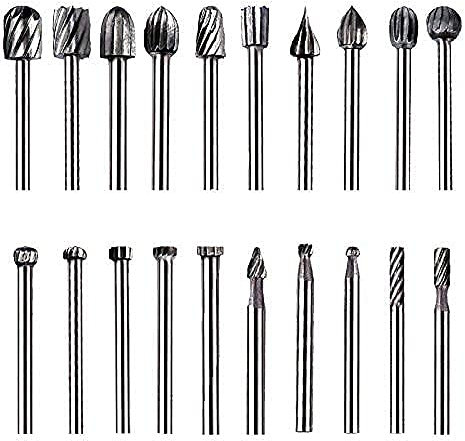 ZFYQ Rotary Burr Set with 3mm Shank for DIY Woodworking, Carving, Engraving, Drilling