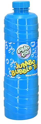 BUBBLE KIDZ 1 Litre Bubble Mixture Liquid Solution Refill Bottle with Bubble Wand included