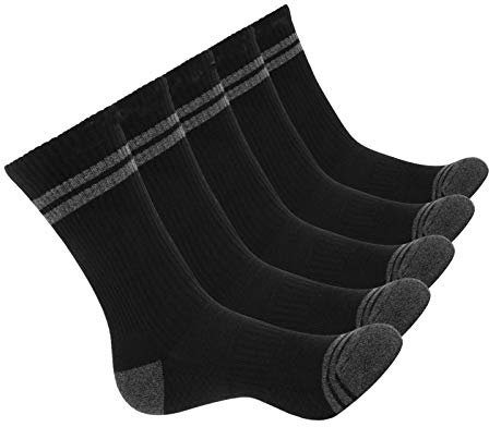 Damen Thermokissen, Baumwolle, atmungsaktiv, gepolstert, Schwarz, 5 Paar