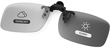 Long Keeper Clip Gafas de Sol Polarizadas, Clip para Gafas Para Sol, Clip Solar, UV400 Flip Up Gafas con Clip Antirreflejo para Hombre Mujer
