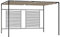 Yolola Pavillon Eisen 3x4m Gartenpavillon Pergola Metall mit Ausziehbarem Dach UV- und Regenschutz Garten Hinterhof-Pavillon-Taupe-3x4x2,3 m
