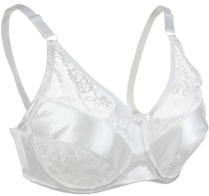 IVITA Mastektomie BH Silikon Brüste Formen Tasche Spitze BH für Mastektomie Prothese (White, 40)