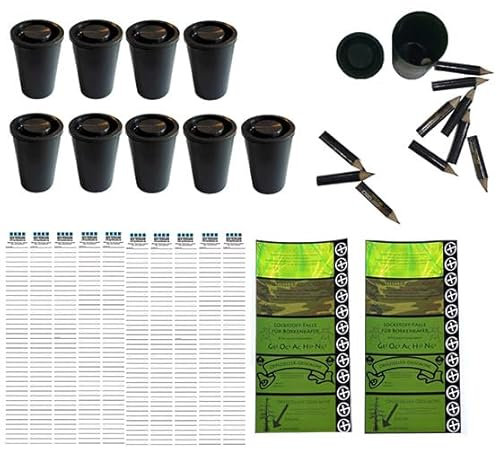 geo-frakt geocaching 40 delar. Filmburkar gömställe set pennor klistermärken loggremsor paket