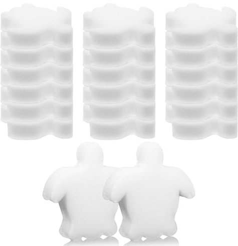 20 Pcs Hot Tub Scum Absorber, Turtle Shaped Hot Tub Sponges to Remove Scum, Oil Absorbing Scum Sponge for Hot Tubs, Swimming Pools, Spa and Home Use (White)