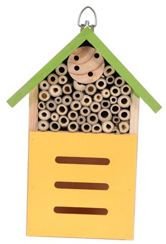 TOBBOMEY Wooden Insect House Ornaments Outdoor Bee House Garden Cabin Decor for Garden Boys and Girls Landscaping Scene Layout