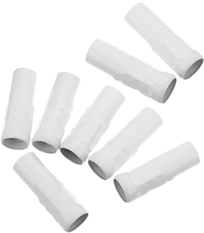SOPOTUTU Fundas para Velas Vintage de Hierro Blanco Diseño de Borde Acampanado para Lámparas E14, 8 Piezas, Difusión Luminosa para Iluminación en Espacios de Comedor