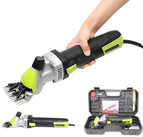 ORIDLECTAL Tondeuse a Mouton 850W 2400 TR/Min, Tondeuse Chevaux Électrique 13 Dents EU Plug, Entretien Facile, Tension Lame Réglable, 110V/220V, 220V