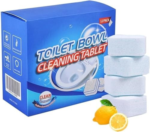 12 Pastilles Nettoyant WC Surpuissant Tartre, 2026 Nouve Toilettes Nettoyage Puissant pour Égout Salle de Bains Nettoyage, Salle de Bain Naturel Nettoyant Toilette Extra Fort Detartrant WC (2 PCS)