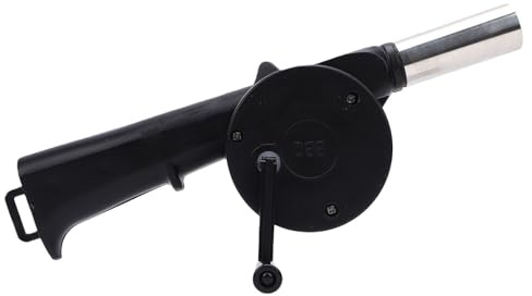 Bonbela Bärbar Manuell Handvev BBQ Air Blower Eldstartare med Plaststålkonstruktion för Camping Picknick Kolgrill Öppen Spis