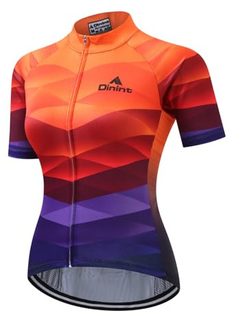 Maillot Ciclismo Manga Corto para Mujer Ciclismo MTB Maillot Mujer Verano Secado Rápido Camiseta Bicicleta Jersey de Ciclo Bici del Camino Jersey Ropa Transpirable XS