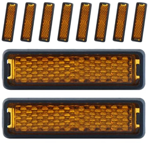 MAGICLULU Reflectores de Pedal de Bicicleta Naranja para Ciclismo de Oscuridad Seguro, Láminas Reflectantes y Diseño Funcional para Bicicleta y Carretera, Pack de 10 Estilo Varios Estilos