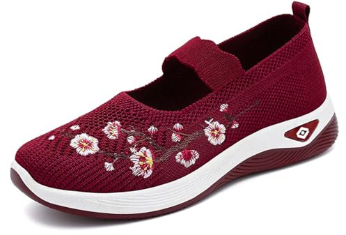 Générique Chaussures décontractées Femmes avec Motif brodé Respirant Style Bout fermé Parfait Usage Quotidien idéal Jean