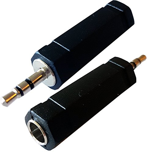 Loops 3.5mm Stereo Plug to 6.35mm ¼” Mono Socket Adapter –Guitar/Microphone Converter