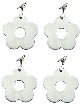 Riverbyland Pack of 4 Tablecloth Weights Cute Flower Shape