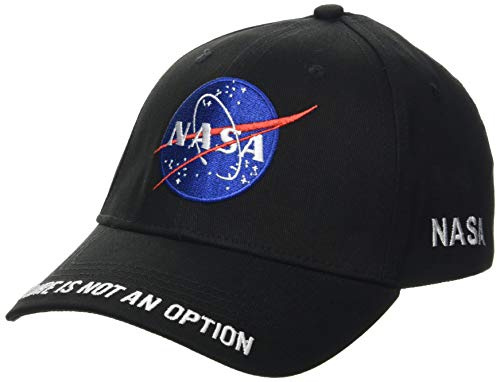 Cotton Division Officiel NASA Logo Stampato Casquette Baseball Cappello Regolabile Estivo Street Wear Regalo di Compleanno Unisex | Il fallimento Non è un'opzione| Nero