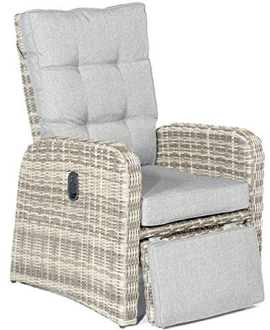 Sonnenpartner SunnySmart Garten-Relax-Sessel Allianz Aluminium mit Kunststoffgeflecht Vintage-Taupe Loungesessel