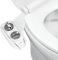 LUXE Bidet NEO 120 Plus, attacco bidet brevettato per sedile WC, cerniere innovative da pulire, facile da installare, autopulente avanzato a 360°, ugello singolo, lavaggio posteriore (cromato)