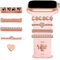 Hemobllo Uhrenarmband Charms Kompatibel mit Smartwatch Series 8 7 6 5 4 3 2 1 Bänder - 10 Stück Uhrenarmband Anhänger Nieten Metall Uhrenarmband-Zubehör Dekorative Ringschlaufen