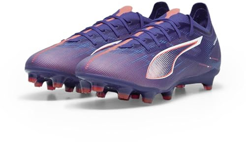 PUMA Unisex Ultra 5 Match FG/AG Soccer Shoe, Lapis Lazuli White-Sunset Glow, 47 EU