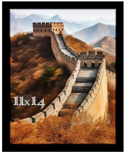 Picrit 11x14 Picture Frame, Photo Frame for Wall Mounting Display, Black
