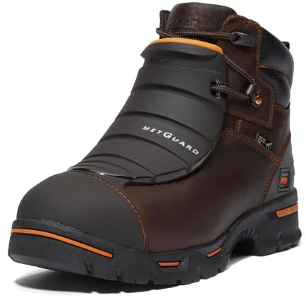 Timberland PRO Men's Endurance 6 Inch Steel Safety Toe Puncture Resistant External Met Guard Industrial Work Boot, Brown-2024 NEW, 8.5 M US