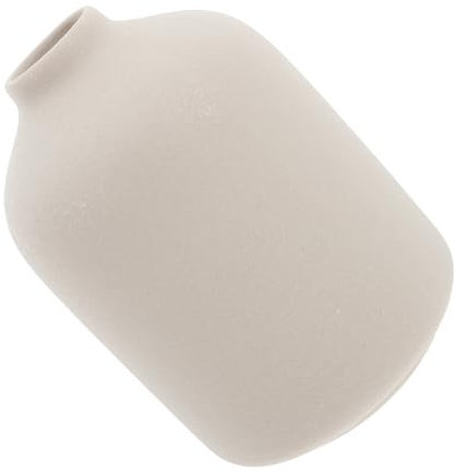 MAGICLULU Jarrón De Cerámica Blanca Artístico Pequeño y Moderno para Arreglos De Flores Escritorio Decorativo y Estético para Flores
