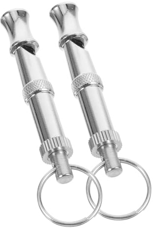 Toyvian 2piezas Silbato Metálico para Perros Unidades para Entrenamiento Rápido Accesorio para Podenco Pastor Alemán Retriever y Otras Mascotas