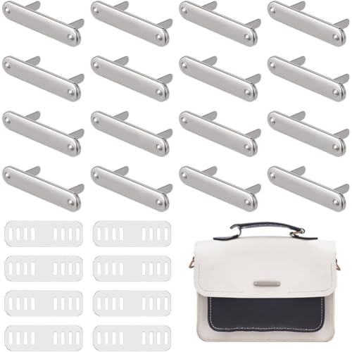 PH PandaHall 16pcs Metal Labels Rectangle Blank Stamping Tags Metal Engraved Plates for Handmade Purse Bag Backpack Hat Shoes DIY Craft Memorial Art Sewing Items, Platinum, 47.5x9.5mm