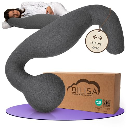 Premium 10 in 1 Ganzkörperkissen | Ergonomisches Seitenschläferkissen | Schwangerschaftskissen & Stillkissen | Abnehmbarer Bezug | Memory Schaum