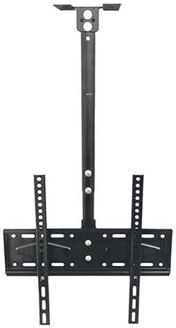 Vetrineinrete® Staffa tv da 26” a 60” pollici supporto da soffitto per televisore plasma lcd schermo attacchi vesa 100x100 400x400 mm altezza regolabile