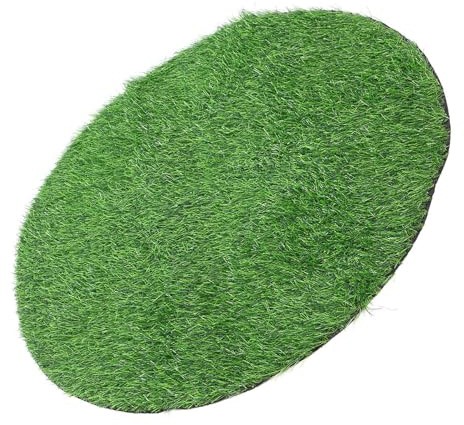 DIYEAH Gazon Artificiel Rond 100 CM Diamètre Tapis Décoratif Extérieur en Gazon Synthétique Vert 25 CM d'Épaisseur pour Plaque d'Égout Terrasse Jardin et Bordure de Jardin