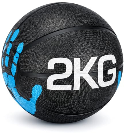 YORKING Durable Rubber Medicine Ball for Fitness Training, Strength & Core Workout Ball for Home and Gym Use (2KG)
