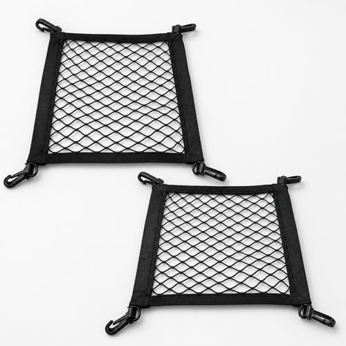 2pcs Porte Casque Universel pour Sac à Dos, Filet de Rangement Élastique avec 4 Bandes Élastiques et 4 Mousquetons, Utilisable comme Housse ou Conteneur, Idéal pour Vélo, Moto, Camping et Voyage
