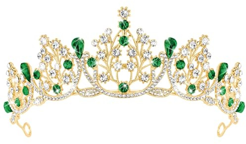 Couronne pour femme - Couronne de princesse pour fille - Diadème en strass - Couronne en cristal - Pour mariage, mariée, anniversaire, bal de fin d'année, fête de princesse