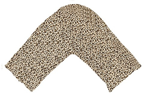 TAOSON Silky Soft Satin Soild Envelope Style V Shaped/Tri/Boomerang Pillow Cover Pillowcase Pillow Protector Cushion Cover Non Zippered Only Cover No Insert (Leopard)